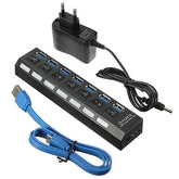 Universal 7 Port USB 3.0 Hub With On/Off Switch Downtown Vapoury